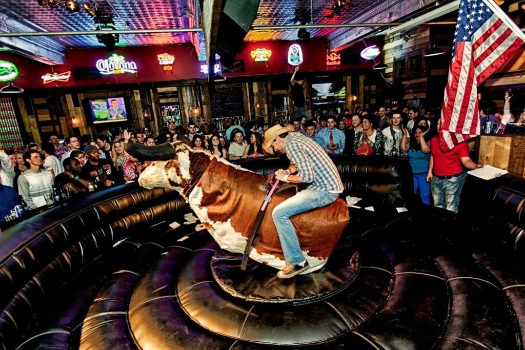 safe mechanical bull rentals with inflatable padding